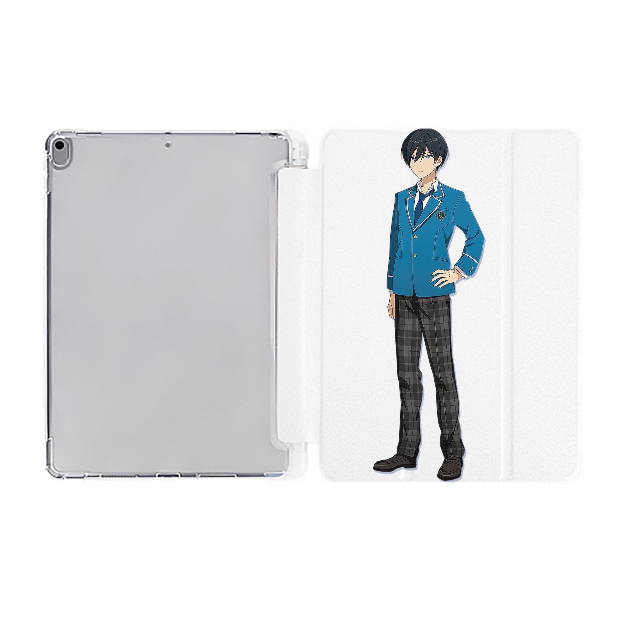 （画像用） あんさんぶるスターズ! Ensemble Stars IPad ケース ペン収納付き 三つ折りスタンド PUレザー×シリコン 対応機種9.5/10.5/10.9インチ